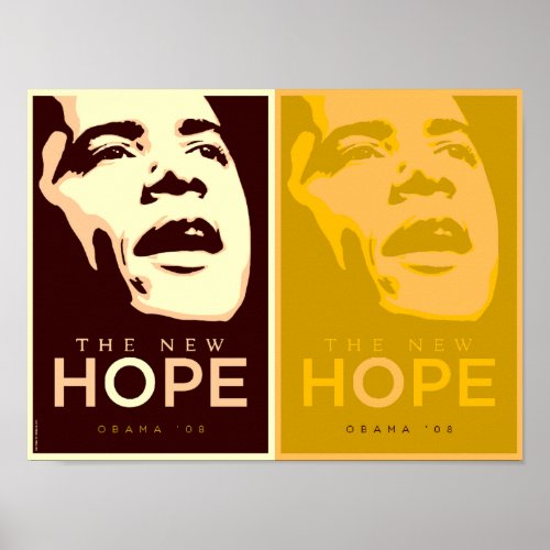 Obama The New Hope Brown  Gold Poster