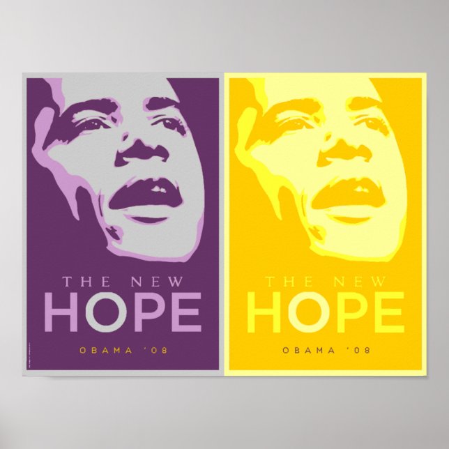 Obama The New Hope Purple & Gold Poster (Front)