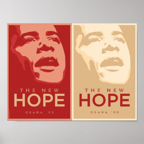 Obama _ The New Hope Red  Tan Poster