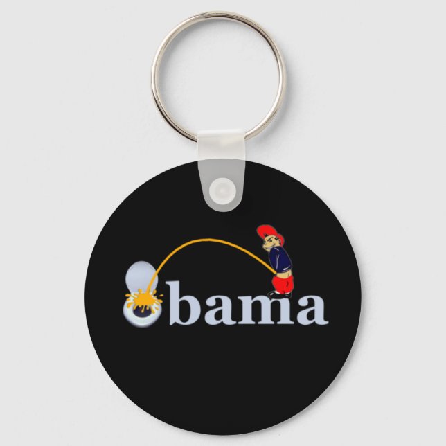 Obama (toilet) keychain (Front)