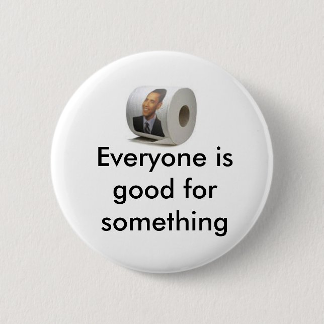 Obama toilet paper button (Front)