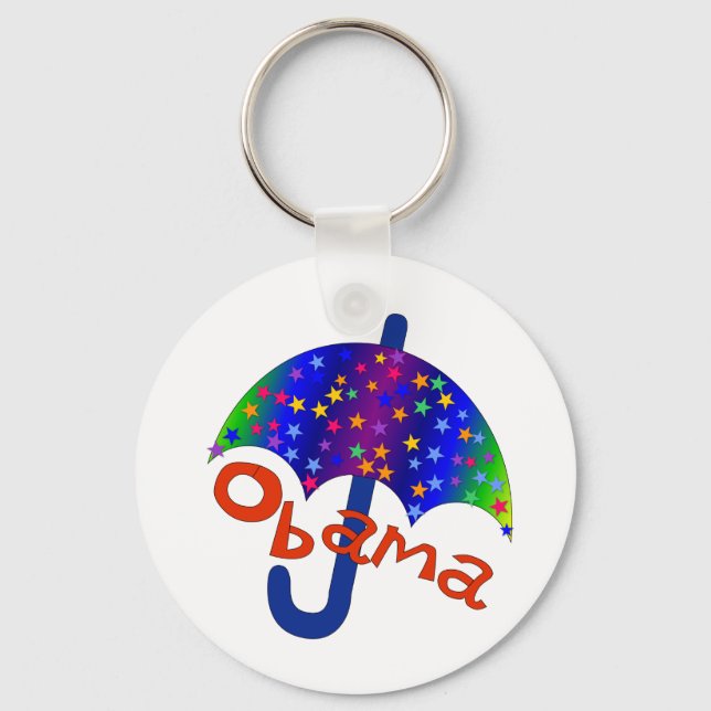Obama Umbrella Inaguration Memento Keychain (Front)