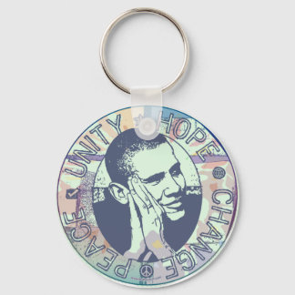 Obama Unity, Hope, Change and Peace 2012 Keychain