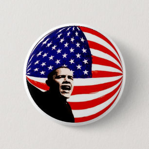 Obama US Flag Button