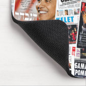 Obama Victory International Front Page Collage Mouse Pad (Corner)