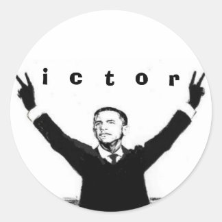 Obama VICTORY Round Stickers