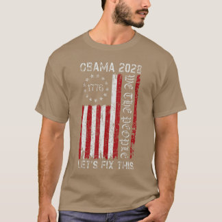 Obama Vintage Flag Retro Patriotic 2028 Political  T-Shirt