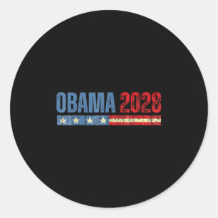 Obama Vintage President 2028 Obama _10  Classic Round Sticker