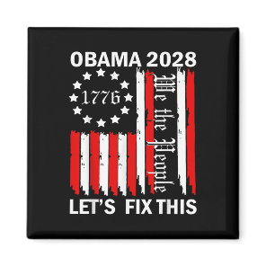 Obama Vintage Retro Patriotic 2028 Political Prote Magnet