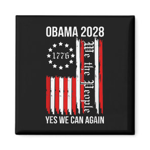 Obama Vintage Retro Patriotic 2028 Political Prote Magnet