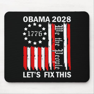 Obama Vintage Retro Patriotic 2028 Political Prote Mouse Pad