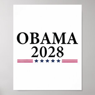 Obama Vintage Retro Patriotic 2028 Political Prote Poster