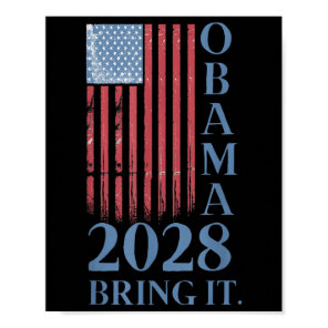 Obama Vintage Retro Patriotic 2028 Political Prote Poster