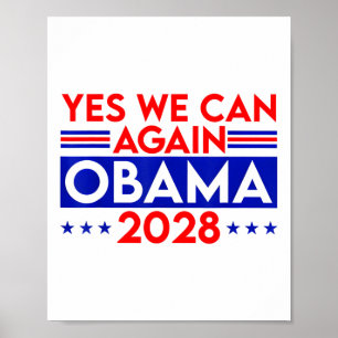 Obama Vintage Retro Patriotic 2028 Political Prote Poster