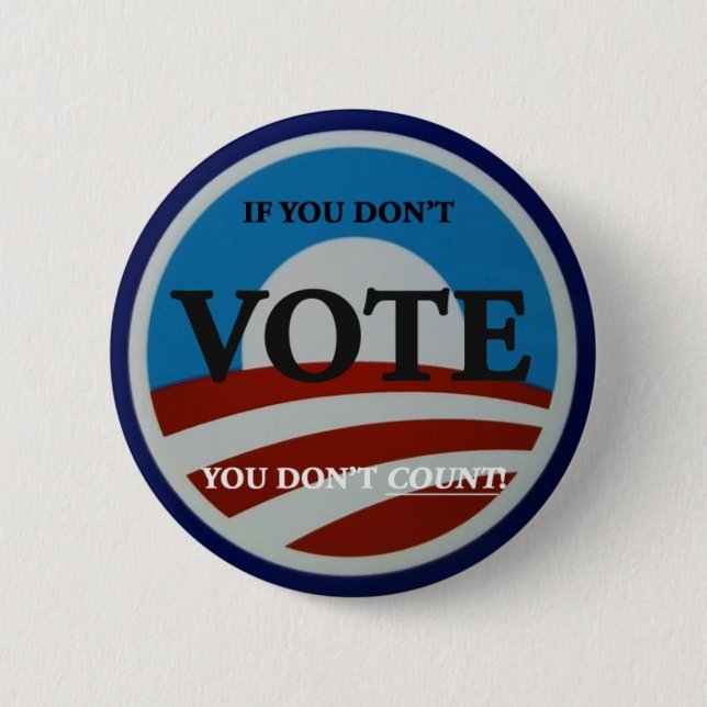 obama vote pinback button (Front)