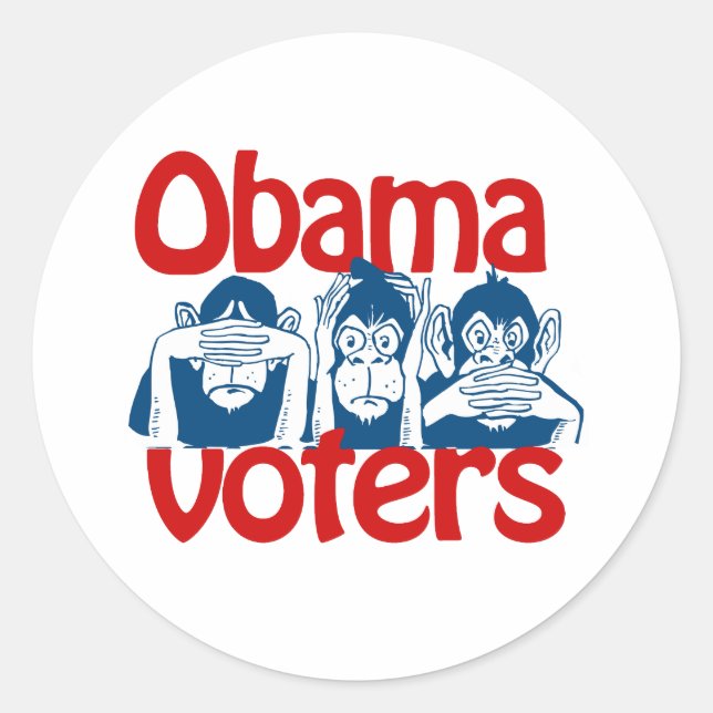 Obama Voters Classic Round Sticker (Front)