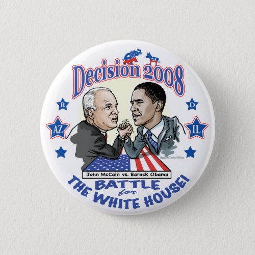 Obama vs McCain 2008 Pinback Button