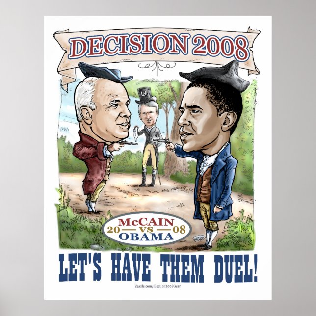 Obama vs McCain Duel o2008 Poster (Front)