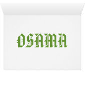 OBAMA VS OSAMA CARDS (Inside Horizontal (Bottom))