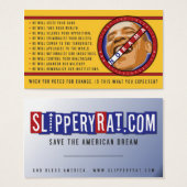 Obama "When You Voted for Change..." Business Card (Front & Back)