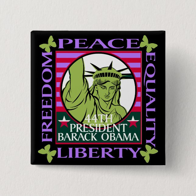 OBAMA WINS! BUTTON (Front)