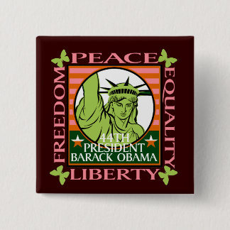 OBAMA WINS! - PINBACK BUTTON