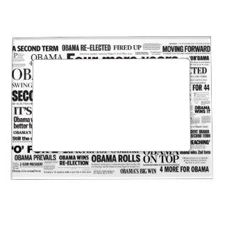 Obama Wins Re-Election Headline Magnet Frame