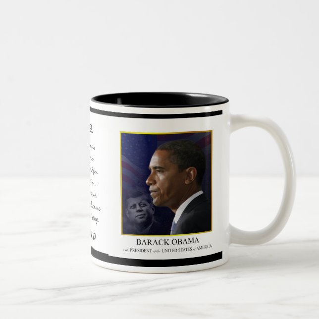 Obama with JFK - Coffee Mug - Customized (Right)