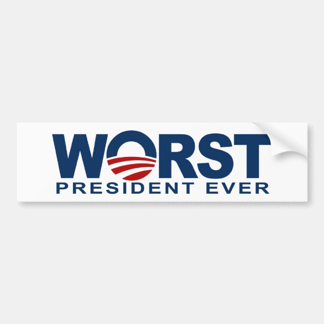 Obama - Worst President Ever Bumper Sticker (Front)