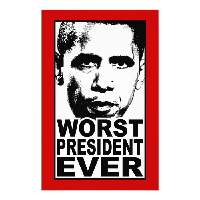 Obama Worst President Ever Stationery Design