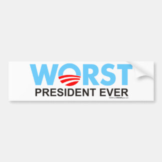 Obama WorstEver Bumper Sticker