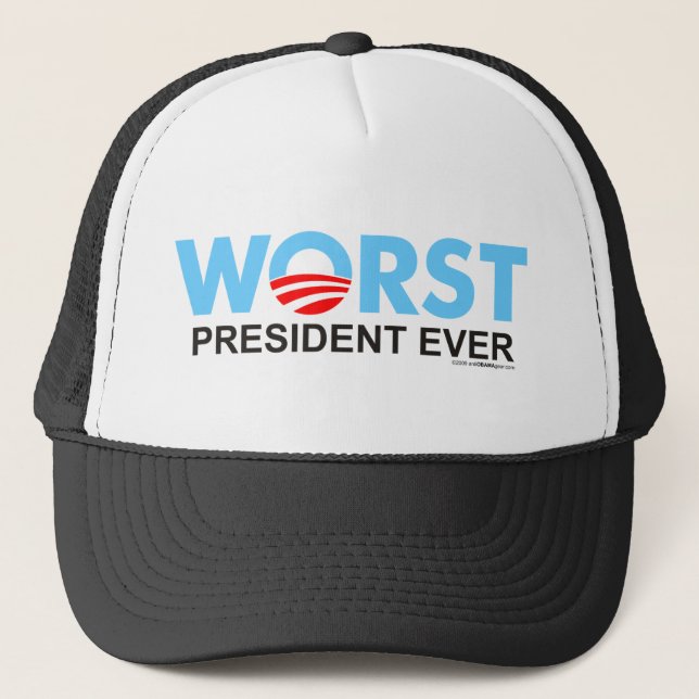 Obama WorstEver Trucker Hat (Front)