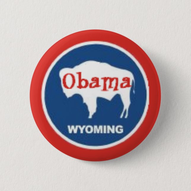 Obama Wyoming Button (Front)