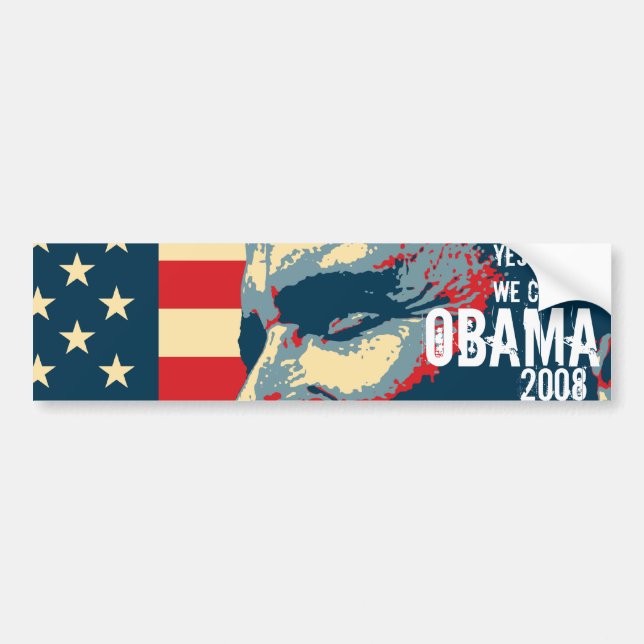 Obama "yes we can" bumper sticker (Front)