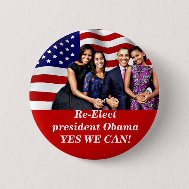 Obama,Yes We Can_ Pinback Button (Front)