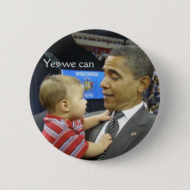 OBAMA Yes we can Pinback Button (Front)