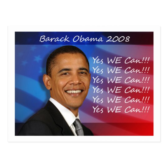 Obama Yes WE Can Postcard
