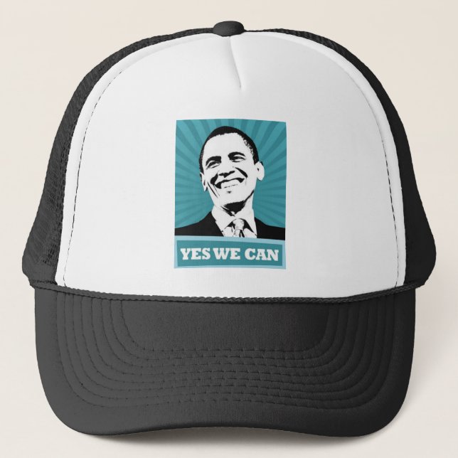 Obama-Yes We Can Trucker Hat (Front)