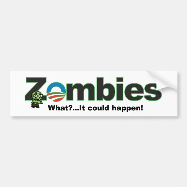 Obama Zombie Bumper Sticker (Front)
