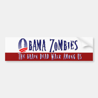 Obama Zombie Bumper Sticker Red