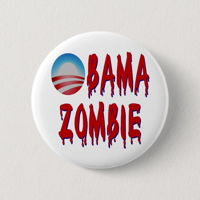 Obama Zombie Pinback Button (Front)