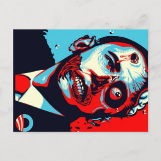 obama zombie postcard