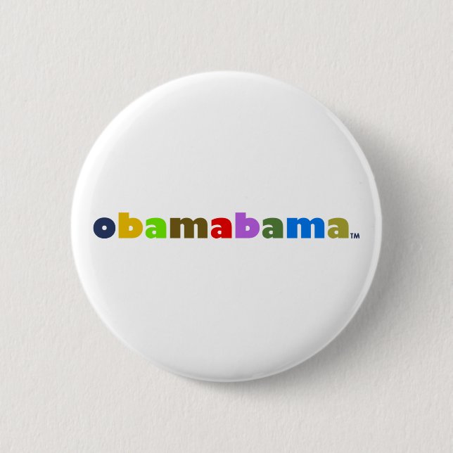 obamabama logo pinback button (Front)