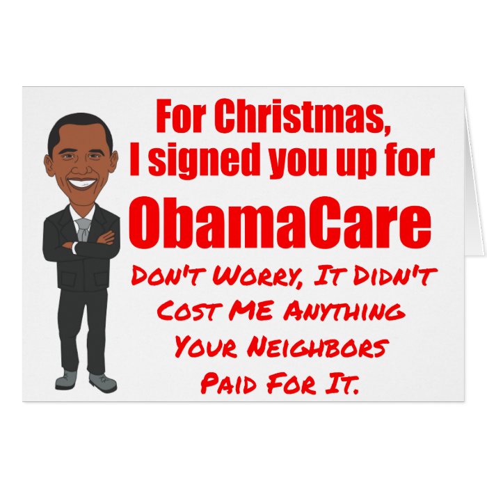 ObamaCare Christmas Gift Card