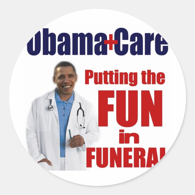 ObamaCare Classic Round Sticker (Front)