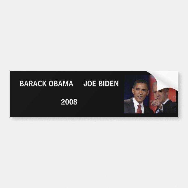 obamadebate, BARACK OBAMA     JOE BIDEN2008 Bumper Sticker (Front)