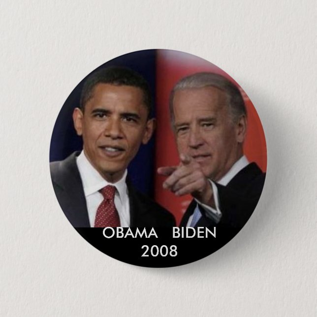 obamadebate, OBAMA   BIDEN2008 Button (Front)