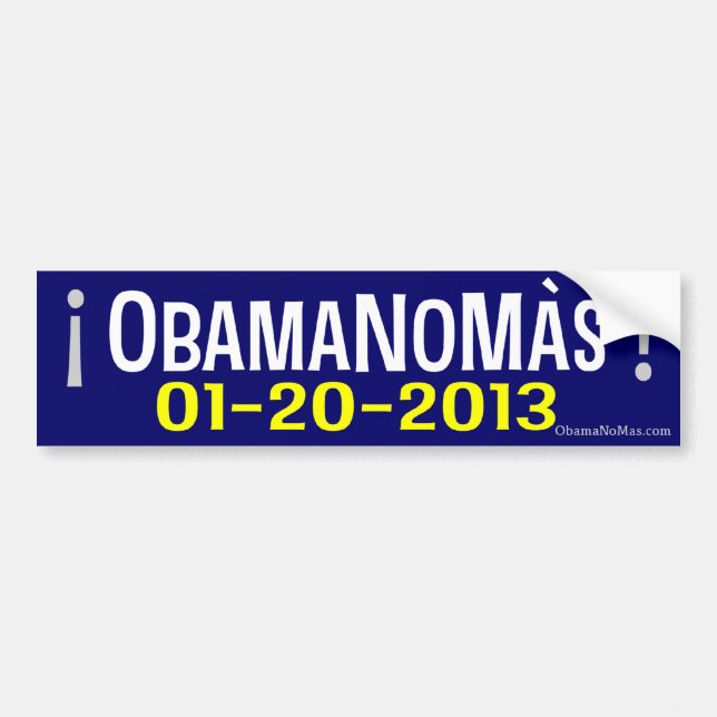 OBAMANOMAS! 01-20-2013 BUMPER STICKER (Front)