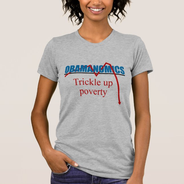Obamanomics - Trickle up poverty T-Shirt (Front)