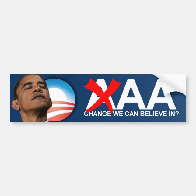 Obama's AA Credit Rating Bumper Sticker (Front)
